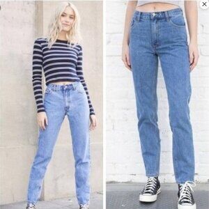 Brandy Melville J. Galt Shanghau Button Fly 90's Mom Jeans Sz Small EUC